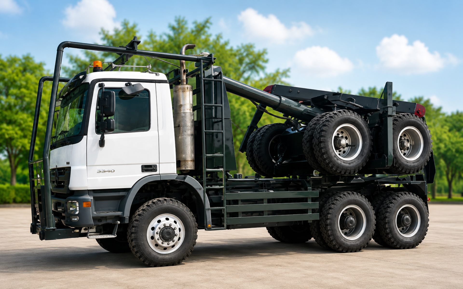 Logging Pole Trailer Karoseri Custom